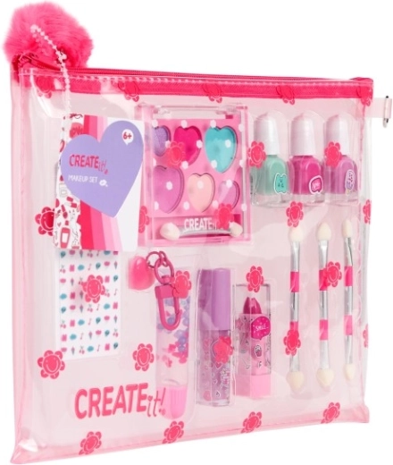 Praktična prozorna torbica s cvetovi