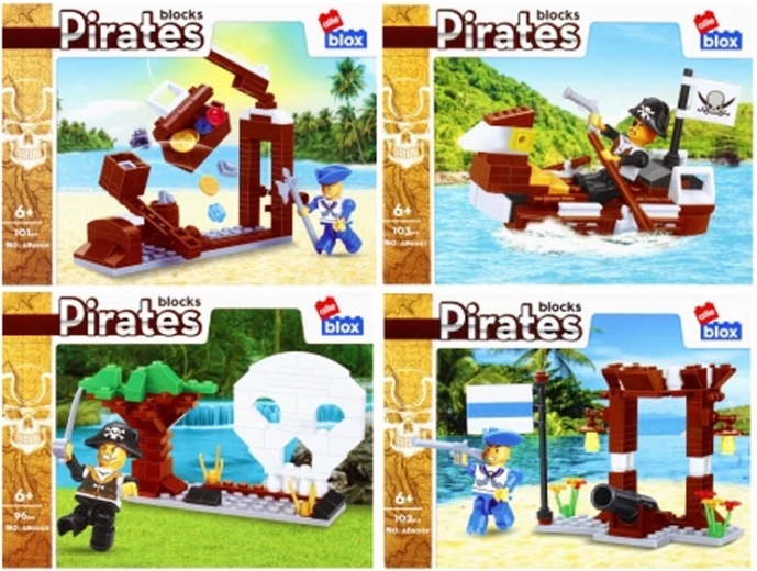 Gradbeni set pirati z dodatki – 4 različice