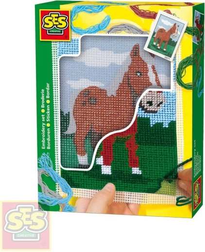 SES Creative embroidery kit with horse cloth