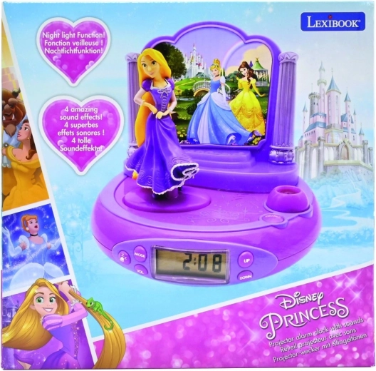 3D budilka s projektorjem Disneyjeve princese Zlatolaska