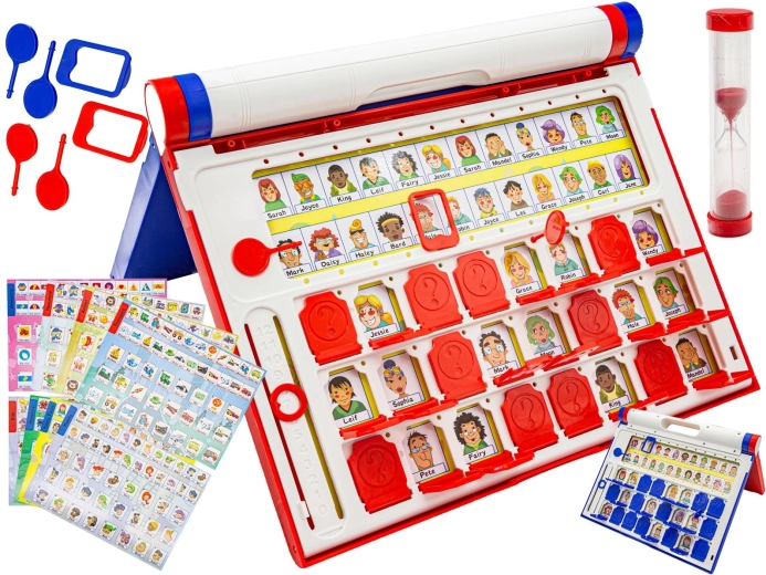Ugani kdo? družabna spominska igra s tablo in 8 kartami