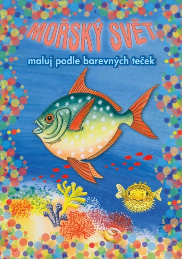 Pobarvanka A5 Morski svet – pobarvaj po barvnih pikah