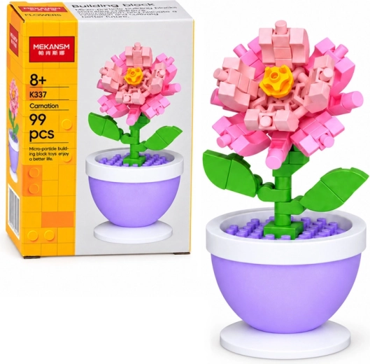 Konstrukcijski set mini nageljna v lončku – 1 kos