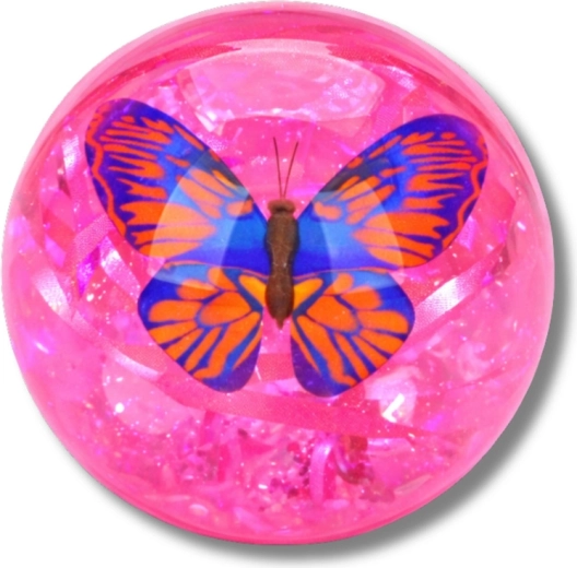 Bleščeči konfeti in metulj v notranjosti