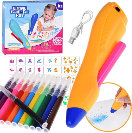 Graffiti airbrush pero – kreativni komplet za pršenje in risanje