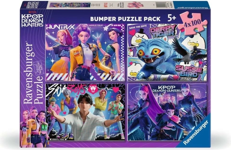Ravensburger sestavljanka K-pop: Lovke demonov 4×100 koščkov