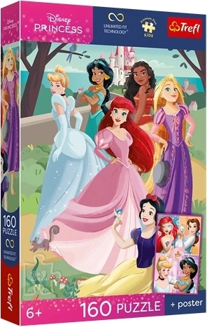 Trefl Disney princeske puzzle 160 kosov očarljiv večer