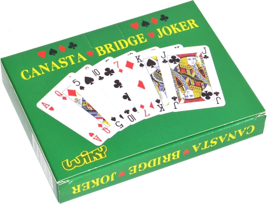 Igralne karte za Canasto v papirnati škatlici