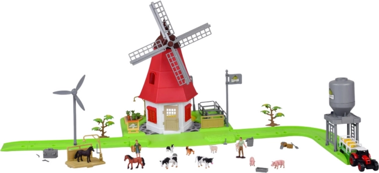 Dvonadstropni mlin z vrtljivimi lopaticami