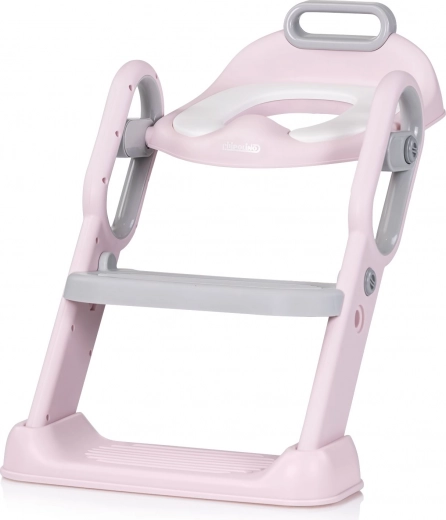 otroški WC-sedež z lestevco Chipolino Flippy Pink