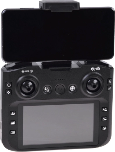 Controller with LCD display and phone holder