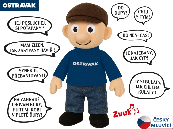 Govoreči plišasti fantič Ostravak 32 cm