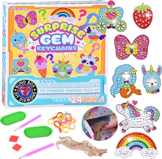 Kreativni adventni koledar – diamantno slikanje in bleščeči obeski za otroke