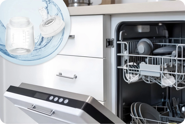 Enostavno čiščenje in pomivanje v pomivalnem stroju