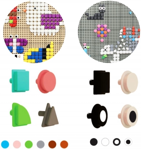 Masterkidz geometric pieces for STEM board – 256 pieces