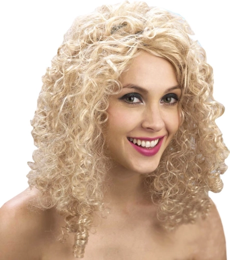 Otroška blond lasulja s kodri