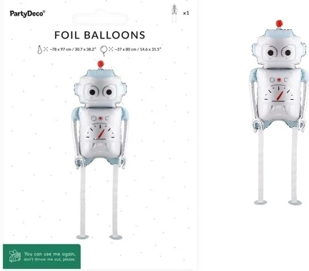 Folijski balon robot – mix 37 × 80 cm