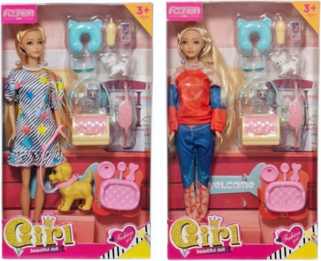 Doll with accessories - 1 piece