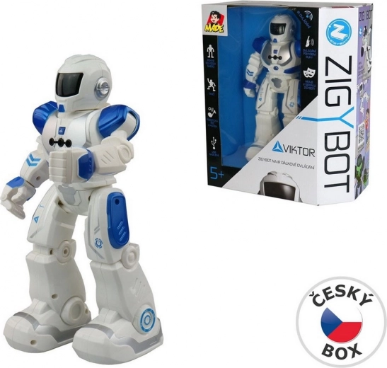 Robot Viktor 27 cm with 21 functions in blue color