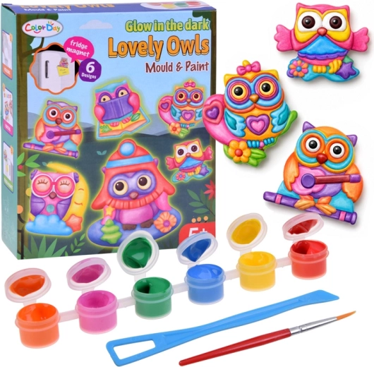 Ustvarjalni komplet za izdelavo svetlečih magnetov sove DIY