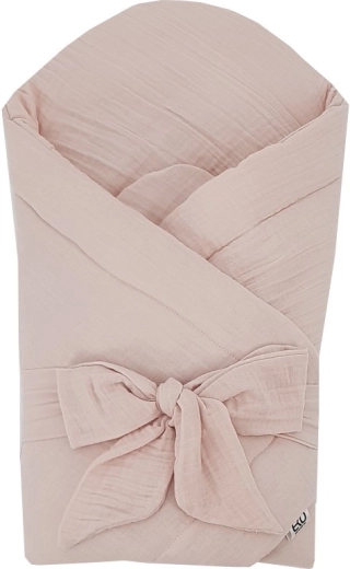 EKO muslinasta povijalna odejica brez ojačitve powder pink 75 × 75 cm