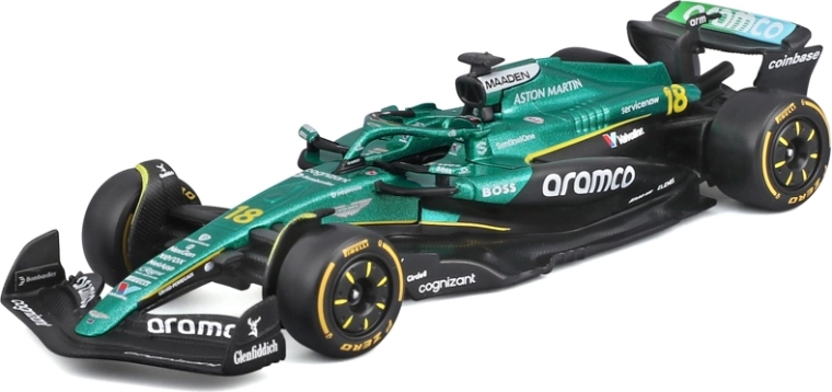 Model formule 1 Bburago Aston Martin AMR25 2025 #18 Lance Stroll 1:43