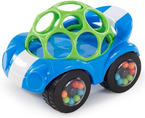 Oball ropotajoč avtomobilček Rattle & Roll moder 3m+