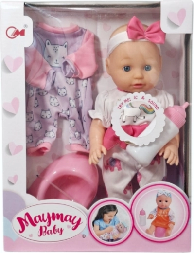 Baby doll with peeing function with accessories - 1 piece