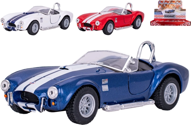 Kovinski model Shelby Cobra 427 iz leta 1965 z vzvratnim pogonom Kinsmart