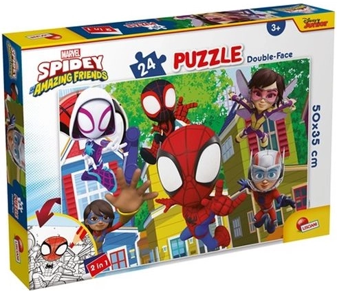 Lisciani Marvel Spidey in njegovi čudoviti prijatelji obojestranske puzzle 24 kosov