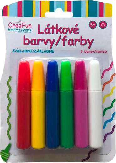 CreaFun tekstilne barve – osnovni komplet 6×42 ml