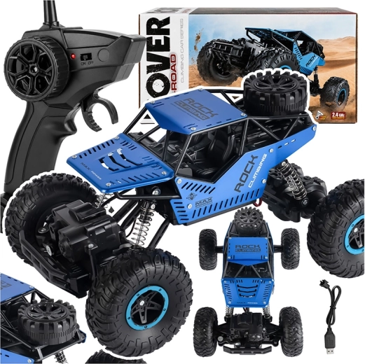 RC terensko vozilo 4x4 na daljinsko upravljanje z akumulatorjem, črno – 1 kos