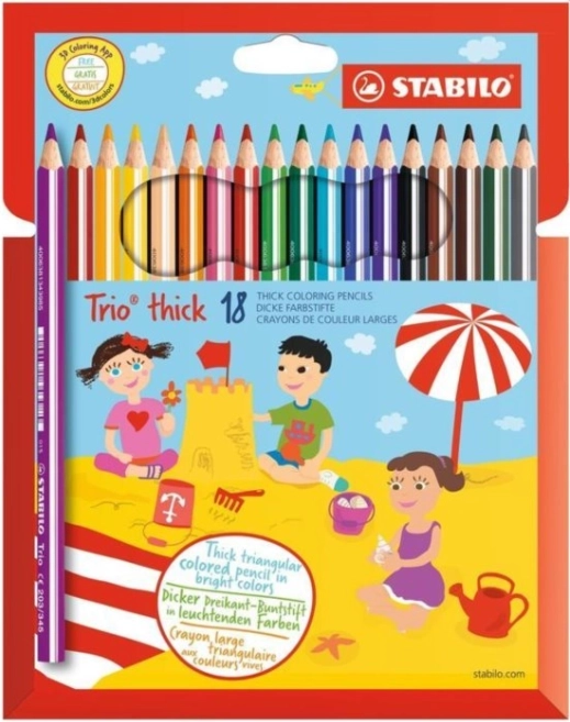 STABILO Trio močne set 18 barvic