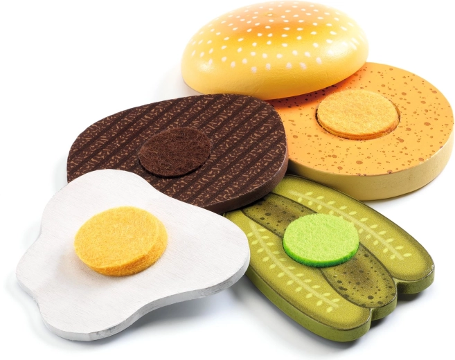 Sestavljaj hamburger plast za plastjo