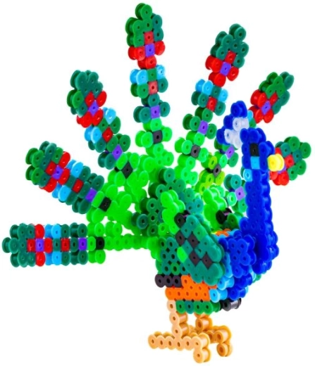 3D peacock made of beads