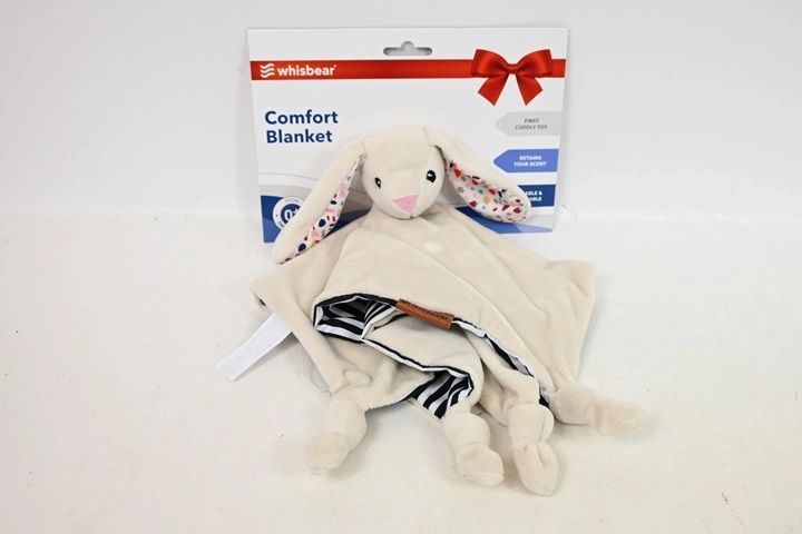 Whisbear doudou zajček – ljubkovalna odejica za dojenčka, kremna
