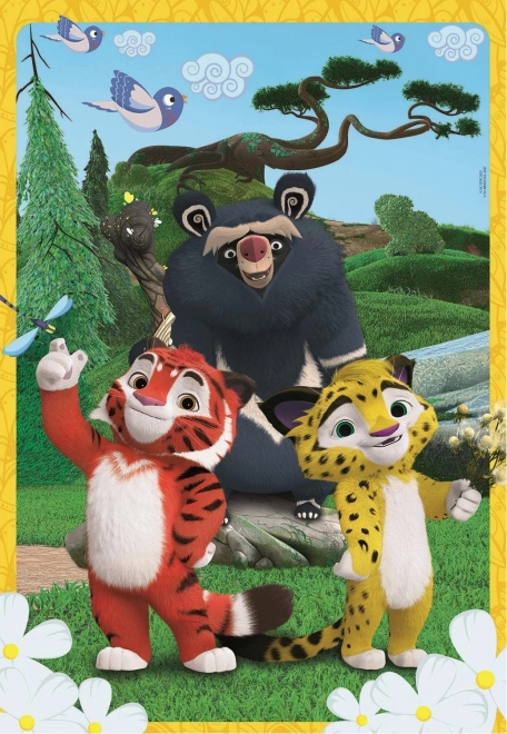 CLEMENTONI Sestavljanka Leo in Tig 104 kosov