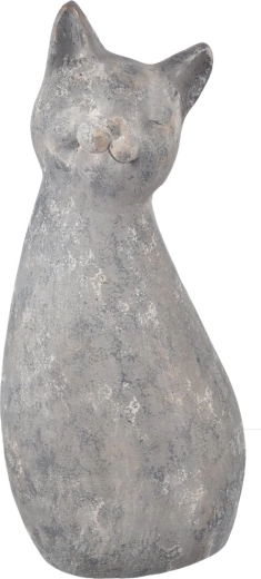Keramična dekoracija mačka MEG, siva, 83 cm