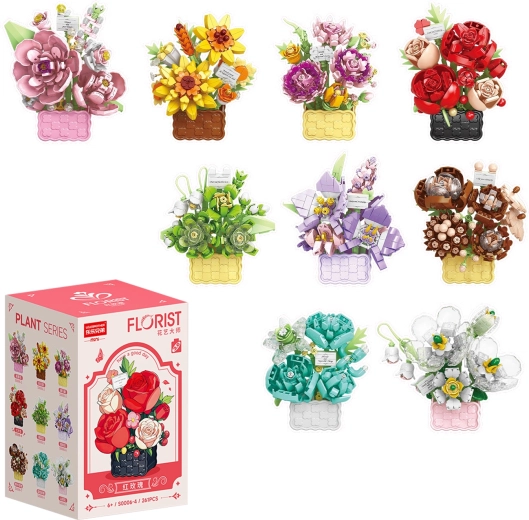 Florist cvetlične košarice in bogati šopki, 9 vrst
