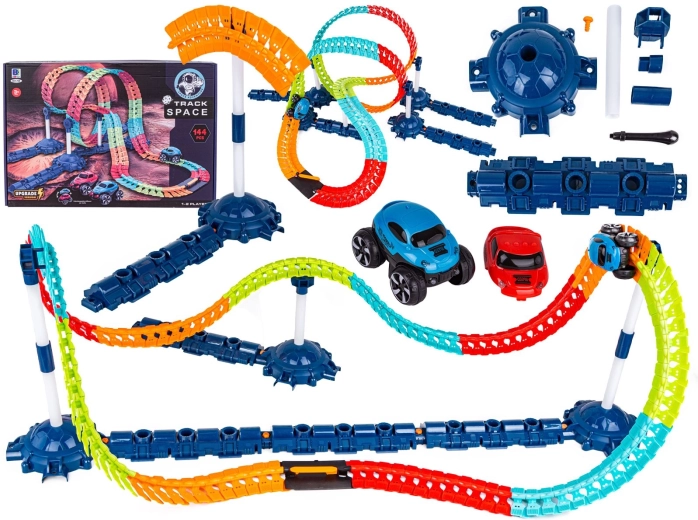 Flexible racing car track – 144 pieces
