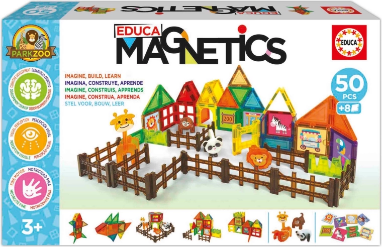 EDUCA Magnetics Zoo Park magnetni konstrukcijski komplet s 50 deli