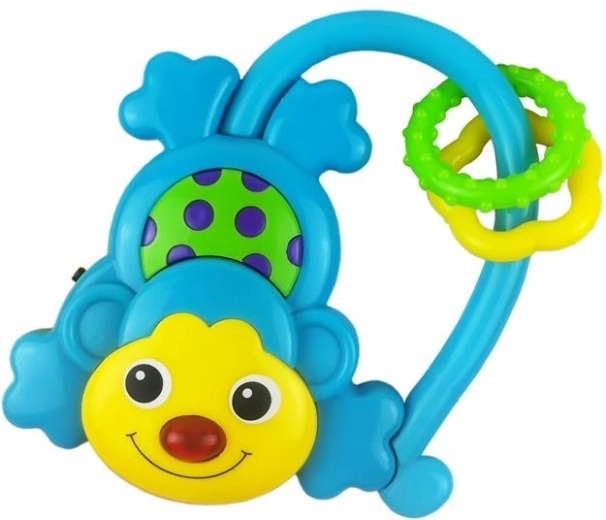 Baby Mix Monkey Blue Sound Rattle for Babies