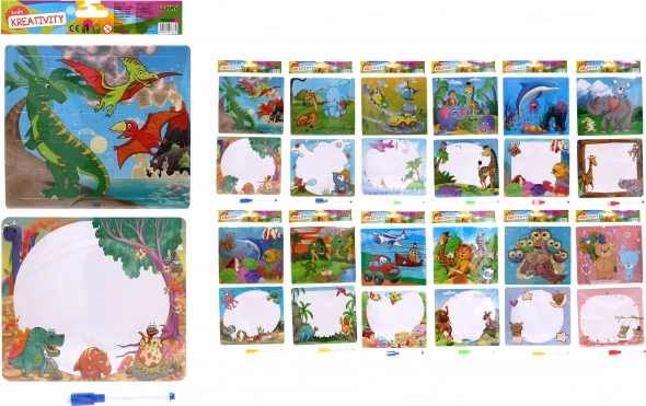 Kreativni set – sestavljanka + 1 kos flomastra