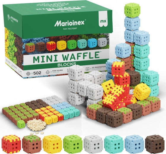 Konstrukcijski komplet Mini Waffle Blocks 502 kos MARIOINEX