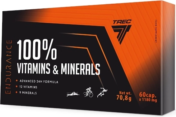 Trec Endurance 100% vitamins & minerals multivitamini za športnike 60 kapsul