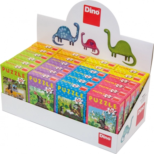 Dino puzzle Krtek – Kako je Krtek pozdravil miško, 60 koščkov
