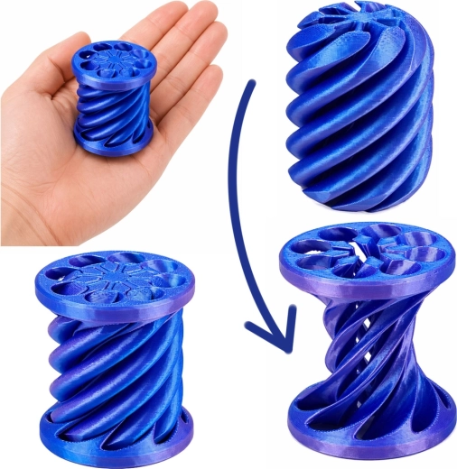 Spiralna 3D konstrukcija za gladko vrtenje