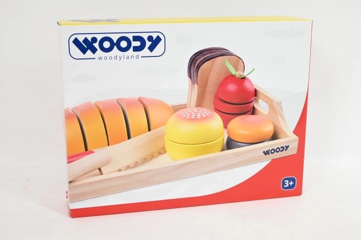 WOODY lesen pladenj z zajtrkom za rezanje - 1 kos