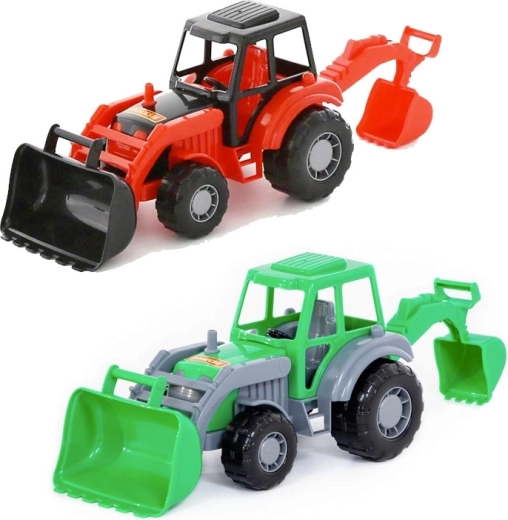 Plastični traktor z nakladačem in bagerjem