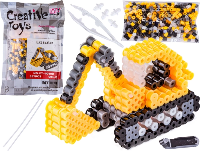 3D Iron-on Beads – Excavator in a Bag